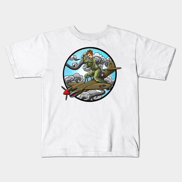 airfoce Kids T-Shirt by sample the dragon